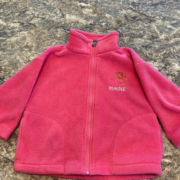 GOGO Other - GOGO Sports Girl’s Pink Maine Moose Fleece Jacket 24M